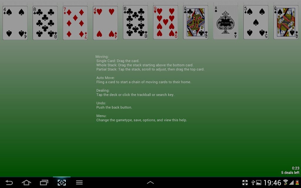 Spider Solitaire Free Game Screenshot1