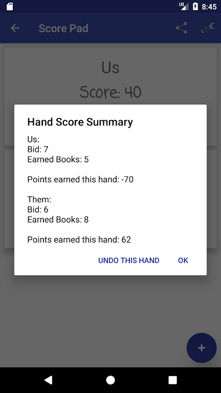 Spades Score Pad Screenshot4