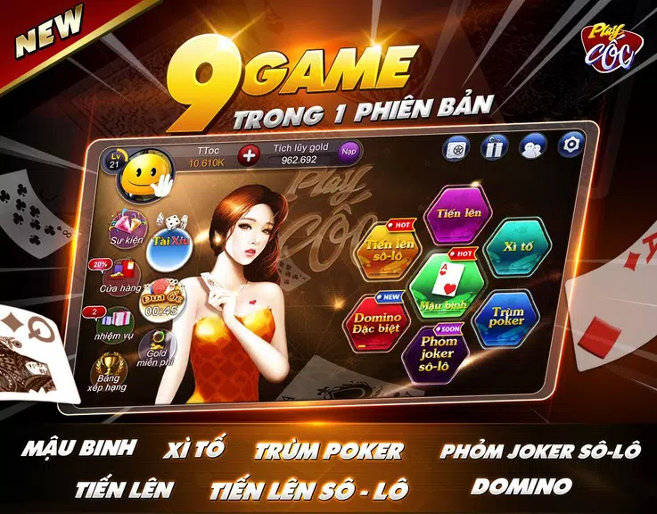 PlayCoc (Đánh bài,game bài) Screenshot1