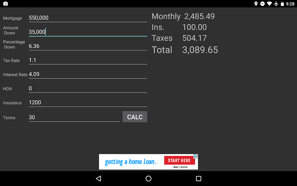 PITI mortgage calculator Screenshot2