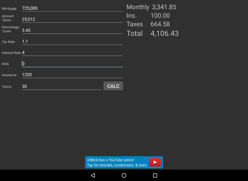 PITI mortgage calculator Screenshot3