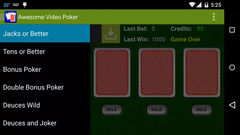 Awesome Video Poker! Screenshot1