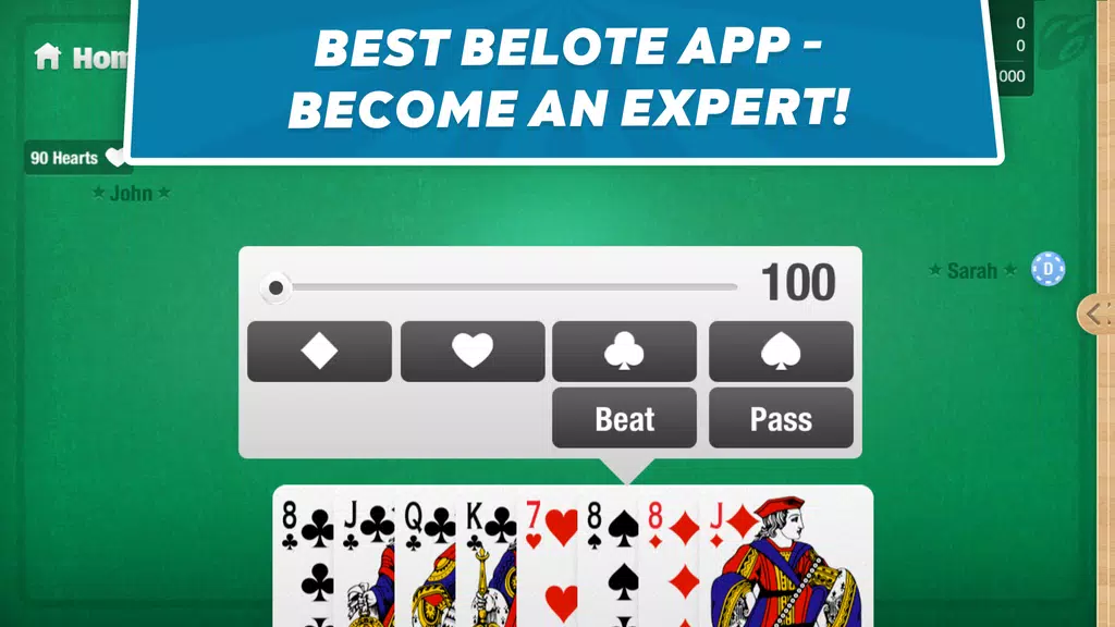 Belote Coinche - card game Screenshot1