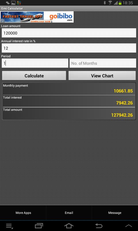 Loan EMI Calculator - Bank Screenshot2