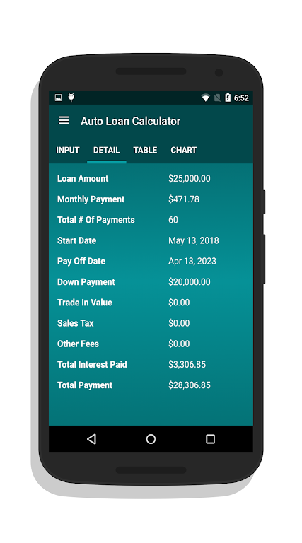 Auto Loan Calculator Screenshot2