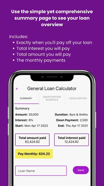 General Loan Calculator Screenshot2