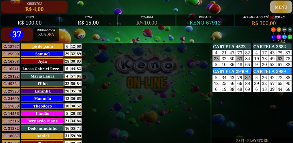 Bingo Keno On-line Screenshot1