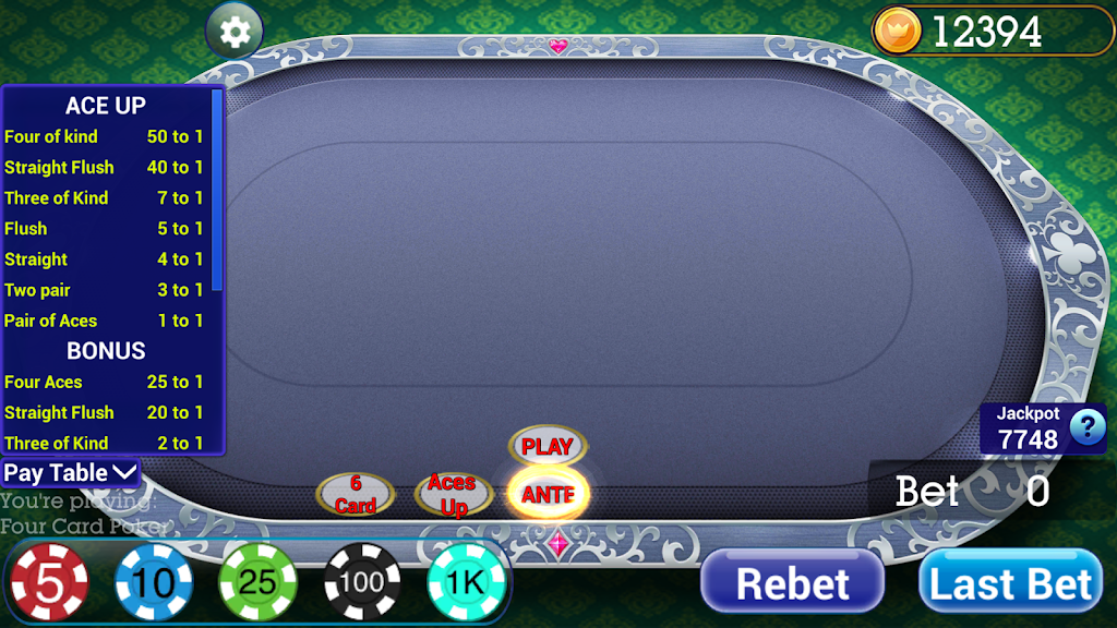 Poker Four Card Screenshot4