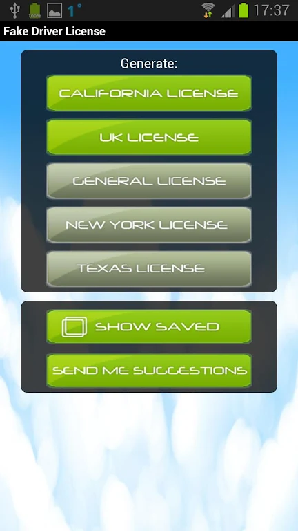 Driver License Generator Screenshot1