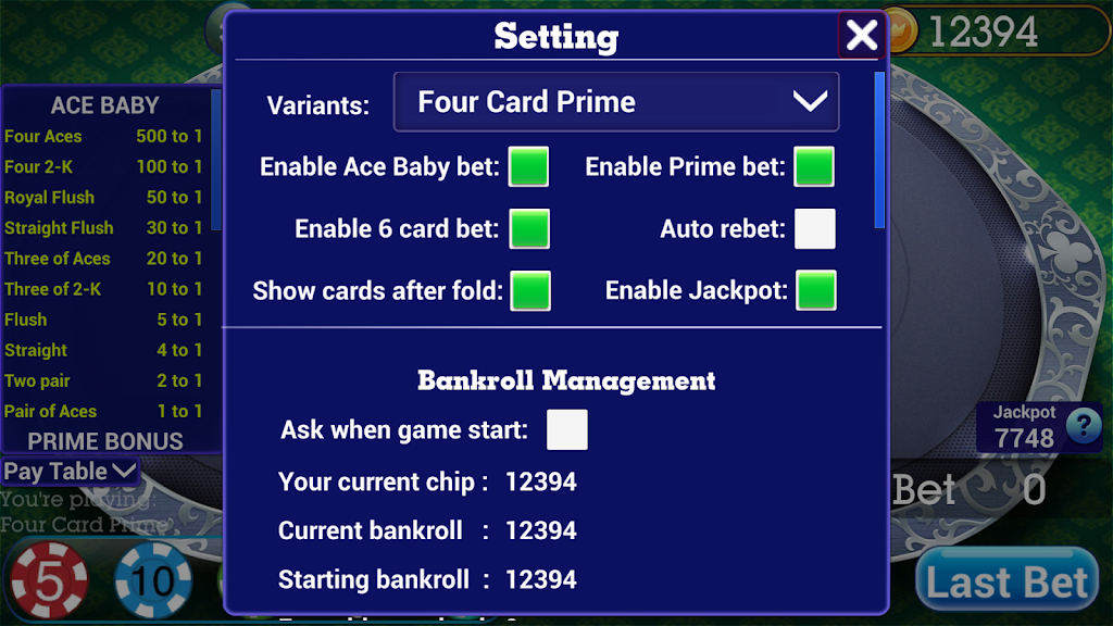 Poker Four Card Screenshot1