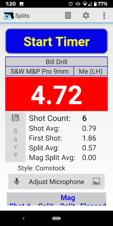 Splits - Shot Timer Screenshot1