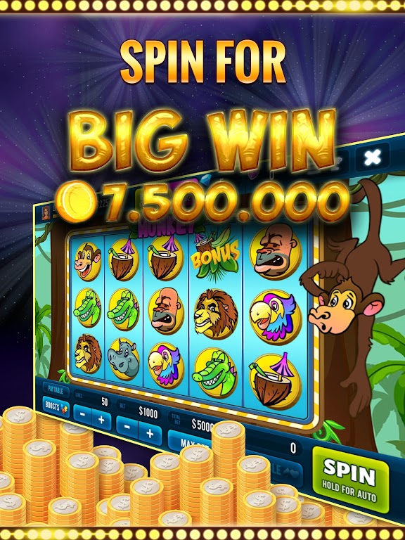 Crazy Monkey Free Slot Machine Screenshot1