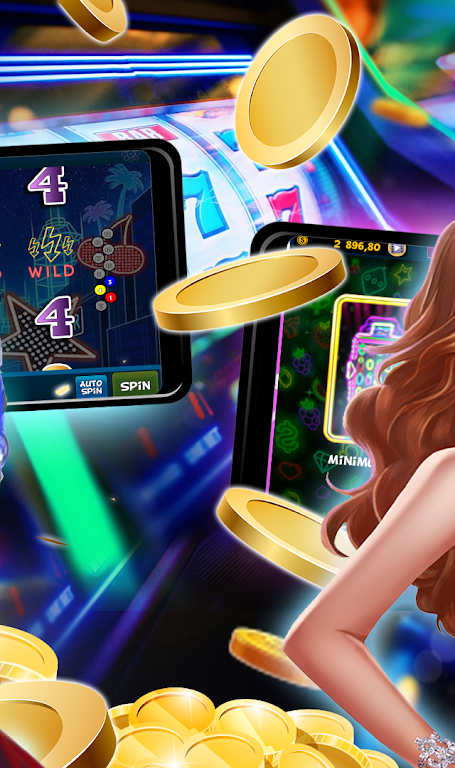 Neon Cascade Casino Slots Screenshot2