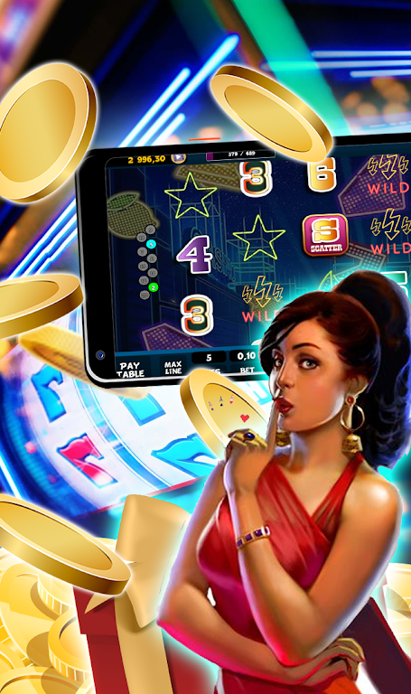 Neon Cascade Casino Slots Screenshot1