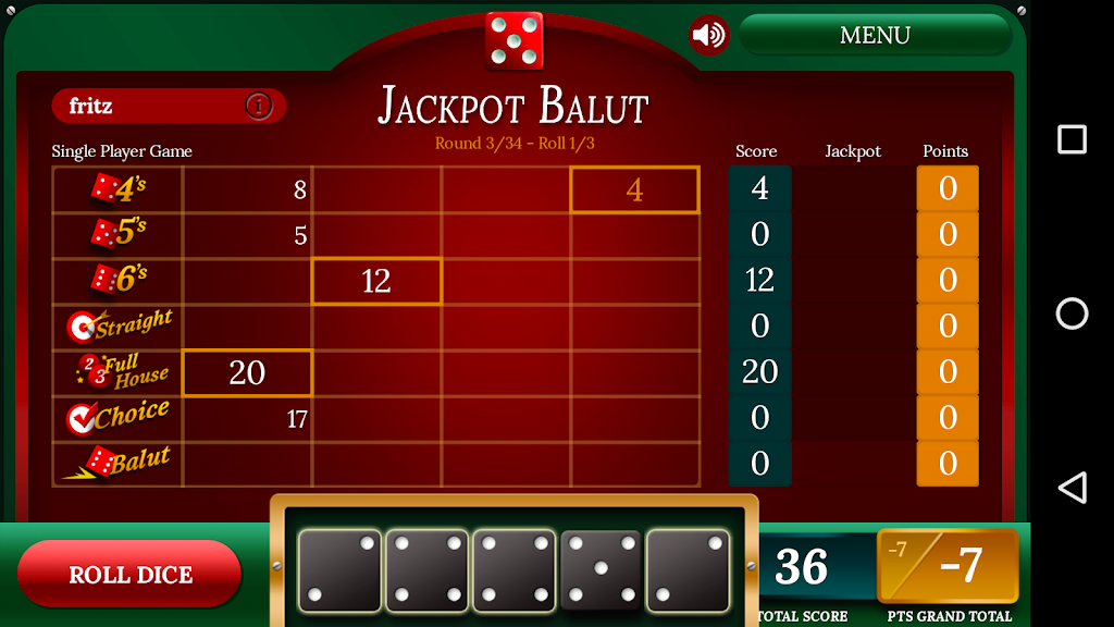 Balut - A Fun Dice Game! Screenshot1