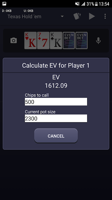 Evenbet Poker Calculator Screenshot2