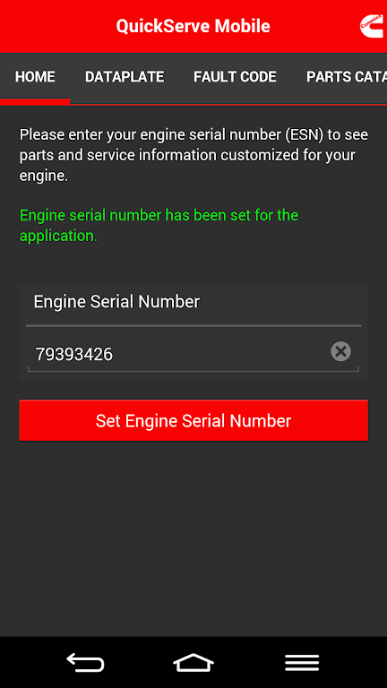 Cummins QuickServe Mobile Screenshot2