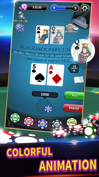 BlackJack 21 lite offline game Screenshot2