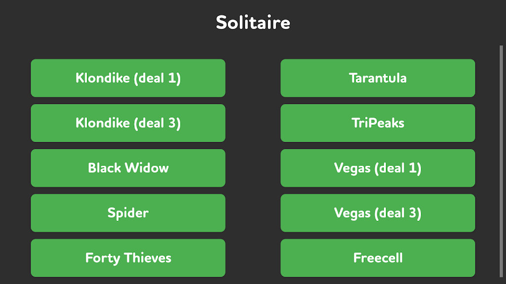 Solitaire - classic card games collection Screenshot1