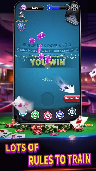 BlackJack 21 lite offline game Screenshot4