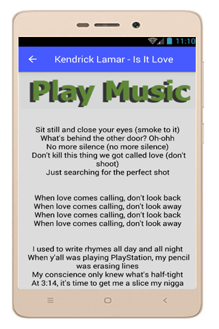 Kendrick Lamar Alright Lyrics Screenshot1