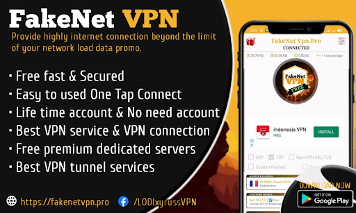 FakeNet VPN Pro Version II - Fast and Secured Screenshot1