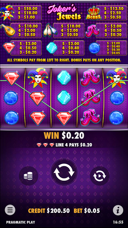 Joker’s Jewels Slot Casino Win Screenshot1