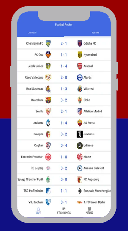 FootyBite app Screenshot1