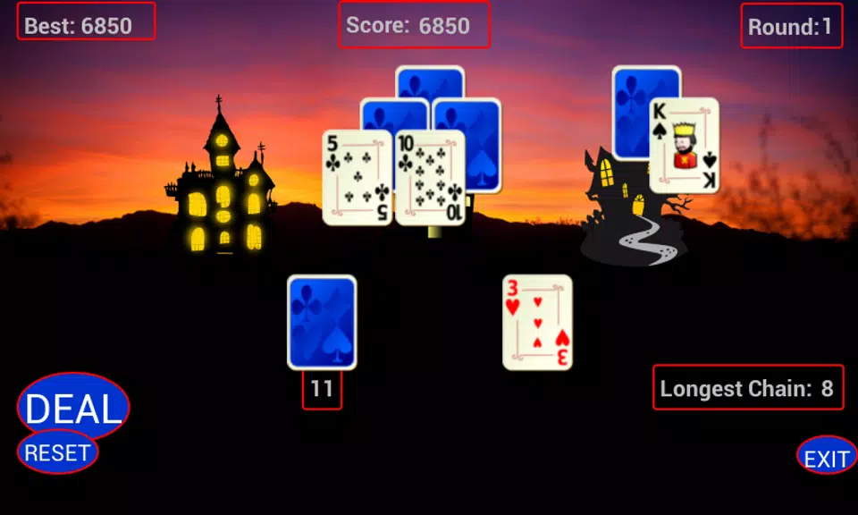 Tri Peaks Castle Solitaire Screenshot2