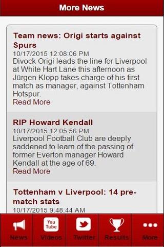 Liverpool Football News Screenshot2