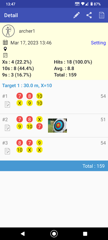 Archery Score Keeper Screenshot2