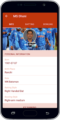 Live Cricket Score & News Screenshot1