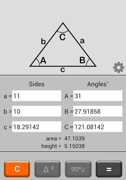 Triangle Calculator Screenshot1