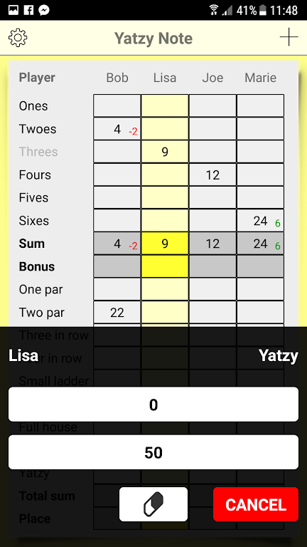 Yatzy Note Screenshot2