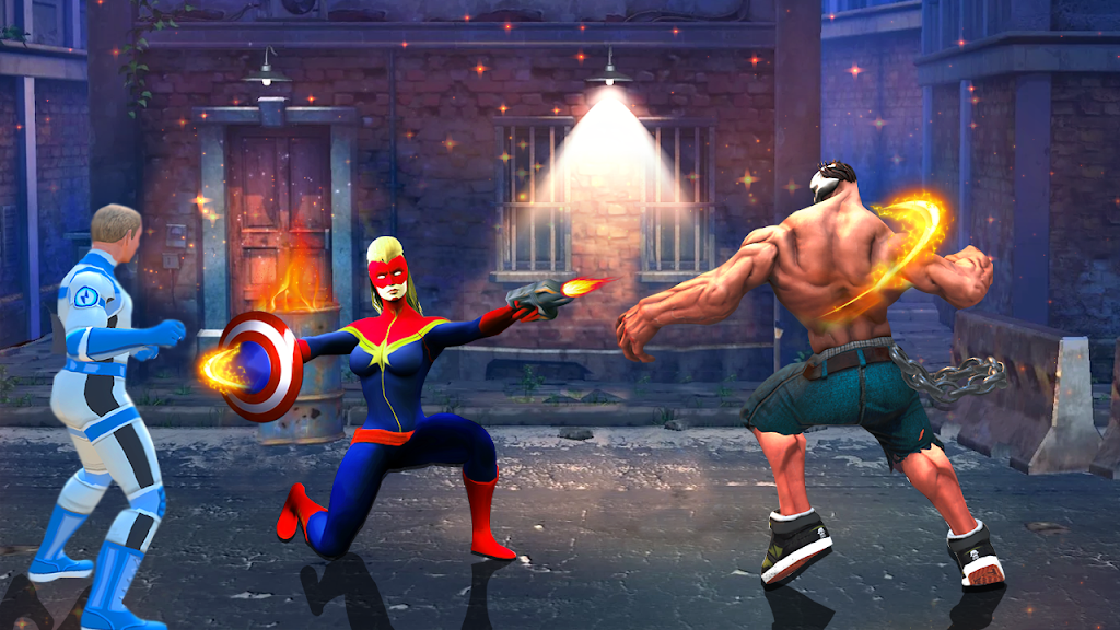 Superhero Captain Girl Street fight Screenshot2