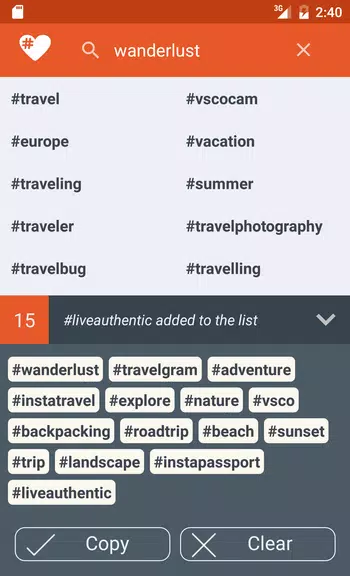 Letstag - Instagram hashtags Screenshot3