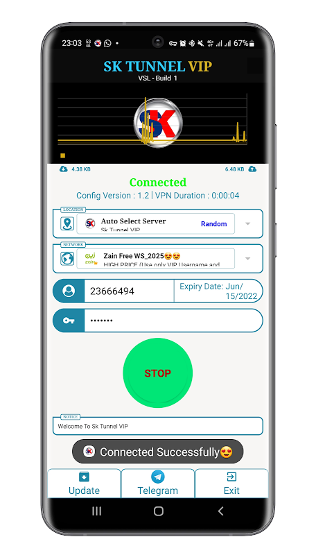 SK TUNNEL VIP VPN Screenshot4