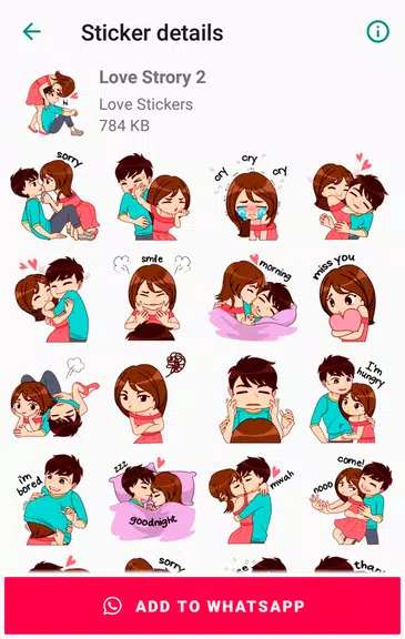 Love Story Stickers for WhatsApp - WAStickerApps Screenshot3