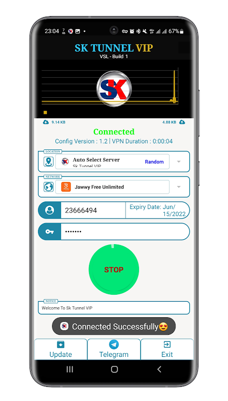SK TUNNEL VIP VPN Screenshot1