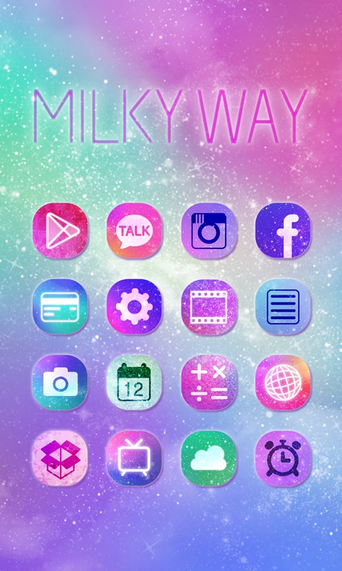 Milky Way GO Launcher Theme Screenshot3