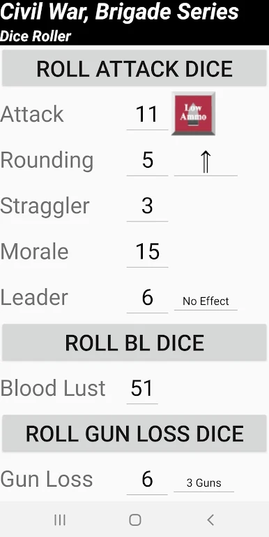 Civil War Brigade Series Dice Roller Screenshot1