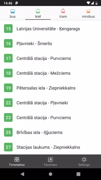 Riga Transport - timetables Screenshot1