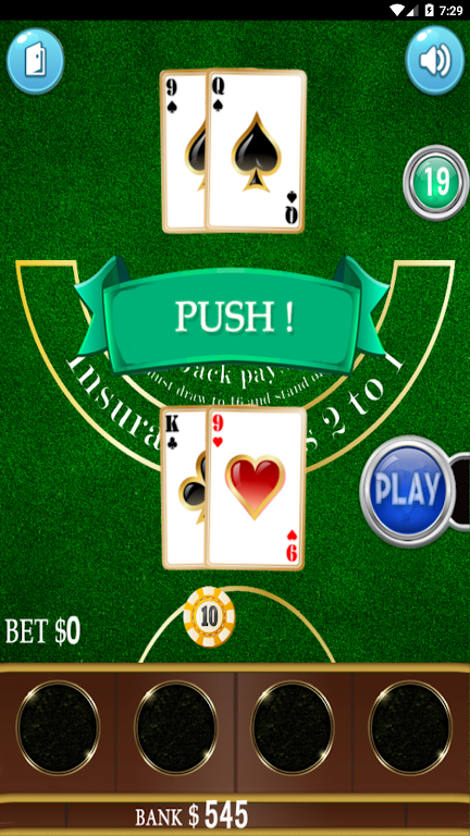 Blackjack 21 - free casino card game Screenshot3