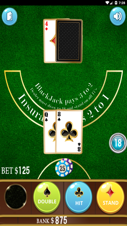 Blackjack 21 - free casino card game Screenshot1