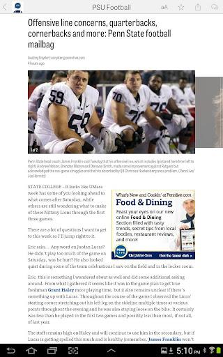 PennLive: Penn State Football Screenshot3