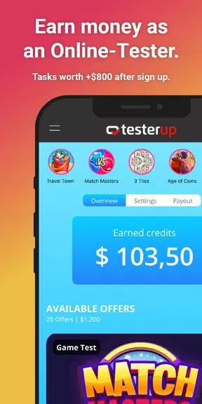 testerup - earn money Screenshot1