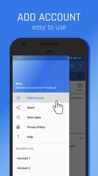 fPlus: Multi Accounts for Face Screenshot2