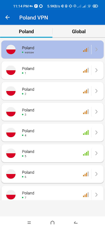 Poland VPN - Fast & Secure Screenshot1