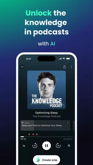 Snipd | AI Podcast Player Screenshot1