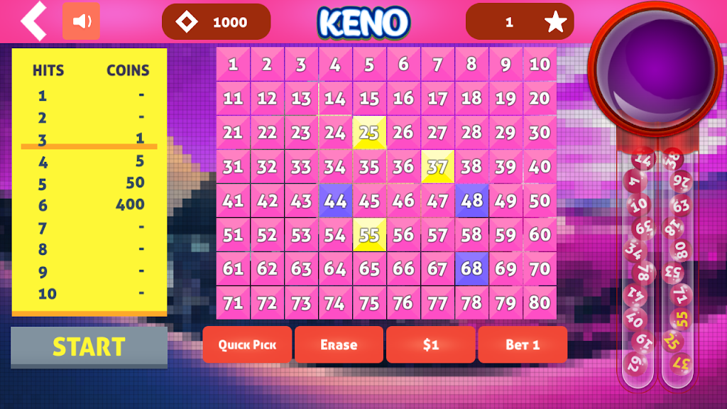 Cleo Keno - Free Keno Game Screenshot2